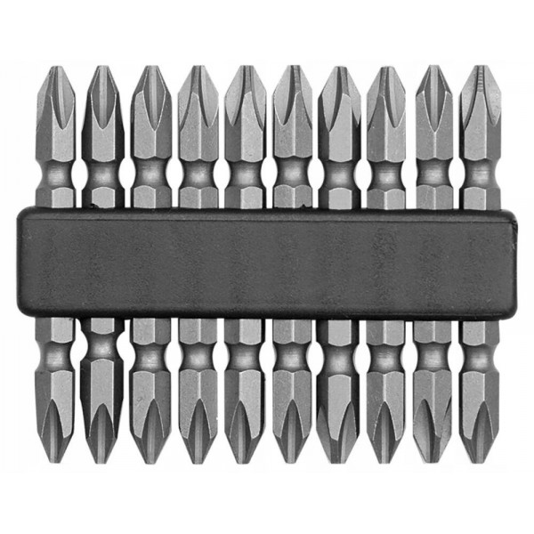 VOREL ZESTAW GROTÓW DWUSTRONNYCH DO WKRĘTARKI 10 SZTUK PH2X60 V65700 VOREL ZESTAW GROTÓW DWUSTRONNYCH DO WKRĘTARKI 10 SZTUK PH2X60 V65700