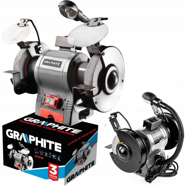 SZLIFIERKA STOŁOWA 150MM 370W KAMIENIOWA GRAPHITE 59G383 SZLIFIERKA STOŁOWA 150MM 370W KAMIENIOWA GRAPHITE 59G383
