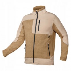 BLUZA KURTKA SOFTSHELL OUTDOOR, BEŻOWA, MĘSKA ROBOCZA ODBLASKI ROZMIAR S