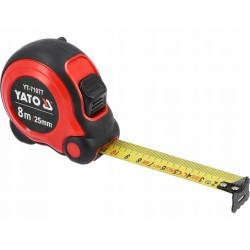 YATO UNIWERSALNA MIARA ZWIJANA MIARKA 8m x 25mm METRÓWKA Z BLOKADĄ YT-71077