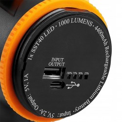 NEO LATARKA LED LAMPA SZPERACZ 1000LM 5W 350m +KABEL POWER BANK 4400mAH