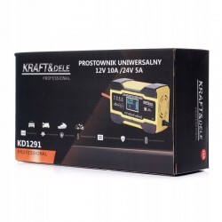 PROSTOWNIK AUTOMATYCZNY AKUMULATOROWY LCD FUNKCJA NAPRAWY 12/24V 5A/10A