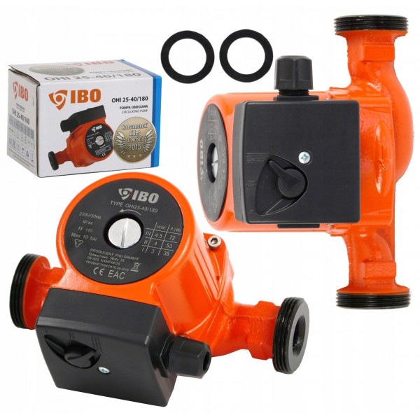 POMPA CYRKULACYJNA 3BIEGOWA IBO OHI 25-40/180 SOLIDNA MOCNA WYDAJNA MAX 72W POMPA CYRKULACYJNA 3BIEGOWA IBO OHI 25-40/180 SOLIDNA MOCNA WYDAJNA MAX 72W