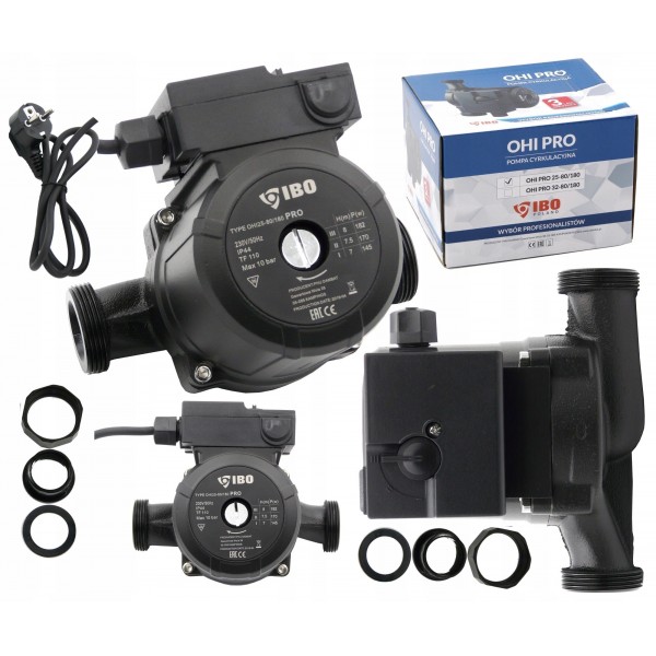 IBO OHI PRO 25-80/180 POMPA CYRKULACYJNA 3BIEGI MOCNA SOLIDNA WYDAJNA 182W IBO OHI PRO 25-80/180 POMPA CYRKULACYJNA 3BIEGI MOCNA SOLIDNA WYDAJNA 182W