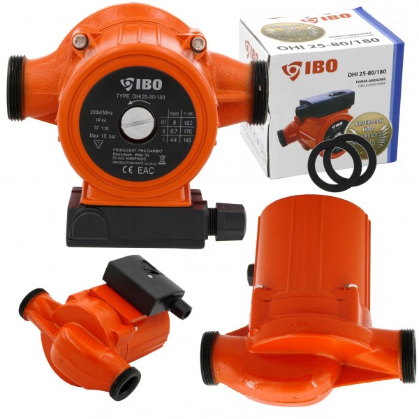 IBO OHI 25-80/180 POMPA OBIEGOWA CYRKULACYJNA SOLIDNA MOCNA WYDAJNA 182W IBO OHI 25-80/180 POMPA OBIEGOWA CYRKULACYJNA SOLIDNA MOCNA WYDAJNA 182W