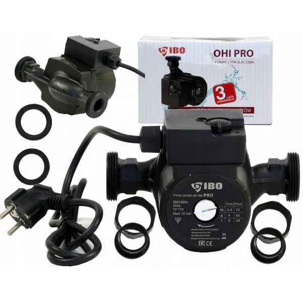 IBO OHI PRO 25-40/180 POMPA CYRKULACYJNA 3BIEGOWA SOLIDNA MOCNA WYDAJNA 71W IBO OHI PRO 25-40/180 POMPA CYRKULACYJNA 3BIEGOWA SOLIDNA MOCNA WYDAJNA 71W
