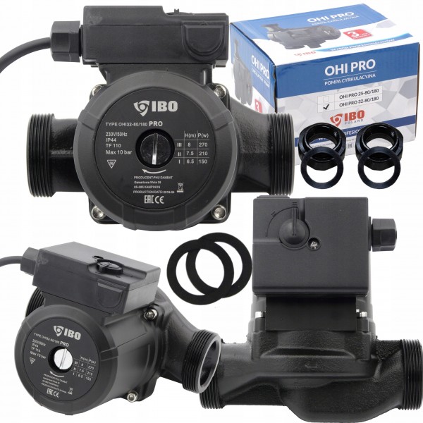 POMPA CYRKULACYJNA 3BIEGI IBO OHI PRO 32-80/180 MOCNA SOLIDNA WYDAJNA 270W POMPA CYRKULACYJNA 3BIEGI IBO OHI PRO 32-80/180 MOCNA SOLIDNA WYDAJNA 270W