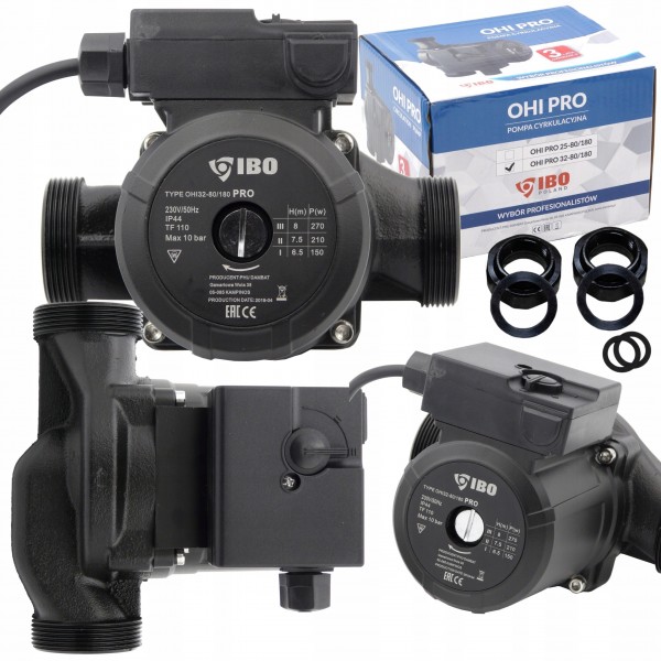 POMPA CYRKULACYJNA 3BIEGI IBO OHI PRO 32-80/180 MOCNA WYDAJNA SOLIDNA 270W POMPA CYRKULACYJNA 3BIEGI IBO OHI PRO 32-80/180 MOCNA WYDAJNA SOLIDNA 270W
