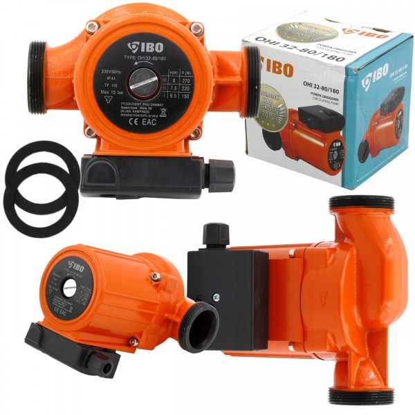 IBO OHI 32-80/180 POMPA OBIEGOWA CYRKULACYJNA 3 BIEGOWA WYDAJNA MOCNA 270W IBO OHI 32-80/180 POMPA OBIEGOWA CYRKULACYJNA 3 BIEGOWA WYDAJNA MOCNA 270W