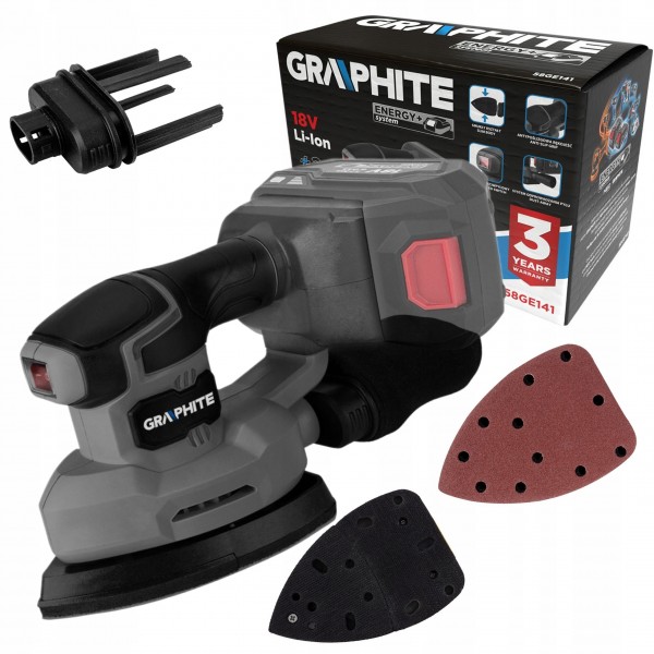 GRAPHITE SZLIFIERKA OSCYLACYJNA DELTA AKUMULATOROWA ENERGY+ 18V 58GE141 GRAPHITE SZLIFIERKA OSCYLACYJNA DELTA AKUMULATOROWA ENERGY+ 18V 58GE141