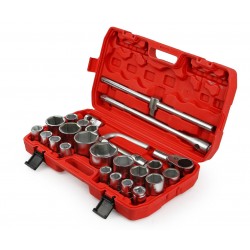 KOMPLET KLUCZY NASADOWYCH 26CZEŚCI 3/4" 1" 21-65mm 6-KĄTNE WALIZKA M58254