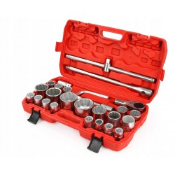 KOMPLET KLUCZY NASADOWYCH 26PCS 3/4"&1" 21-65mm 12-KĄTNYCH WALIZKA M58251