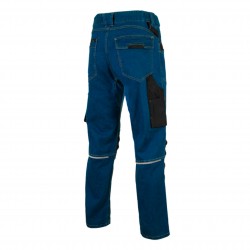 SPODNIE ROBOCZE JEANS STRETCH JEANSOWE SLIMOWANE ODBLASK BHP ELASTYCZNE L