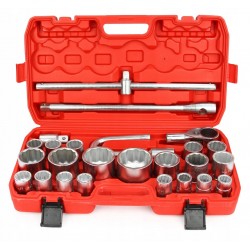 KOMPLET KLUCZY NASADOWYCH 26PCS 3/4"&1" 21-65mm 12-KĄTNYCH WALIZKA M58251