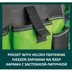 VERTO MOCNY PAS NARZĘDZIOWY OGRODOWY OGRÓD 6 KIESZENI 15G550