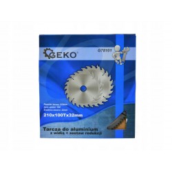 GEKO TARCZA DO ALUMINIUM Z WIDIĄ 210MMx100Tx32MM + ZESTAW REDUKCJI G78101