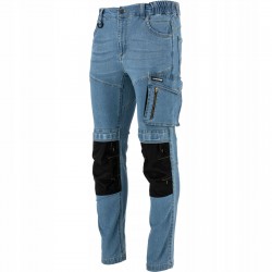 SPODNIE JEANSOWE SLIM FIT ROBOCZE STRETCH WZMOCNIONE LAHTI PRO L40547 r. XL