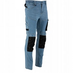 SPODNIE JEANSOWE SLIM FIT ROBOCZE STRETCH WZMOCNIONE LAHTI PRO L40547 r.3XL