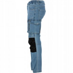 SPODNIE JEANSOWE SLIM FIT ROBOCZE STRETCH WZMOCNIONE LAHTI PRO L40547 r.XXL