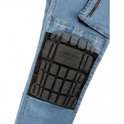 SPODNIE JEANSOWE SLIM FIT ROBOCZE STRETCH WZMOCNIONE LAHTI PRO L40547 r.3XL