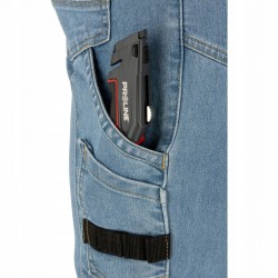 SPODNIE JEANSOWE SLIM FIT ROBOCZE STRETCH WZMOCNIONE LAHTI PRO L40547 r.3XL