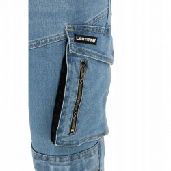 SPODNIE JEANSOWE SLIM FIT ROBOCZE STRETCH WZMOCNIONE LAHTI PRO L40547 r.3XL