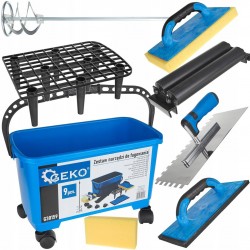 GEKO ZESTAW GLAZURNICZY DO FUGOWANIA 9EL. WIADRO PACKI ROLKI KRATKA G30159