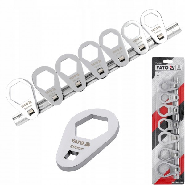 YATO ZESTAW KLUCZY OCZKOWYCH 3/8" 24-36mm DO FILTRÓW OLEJU 7el YT-05985 YATO ZESTAW KLUCZY OCZKOWYCH 3/8" 24-36mm DO FILTRÓW OLEJU 7el YT-05985