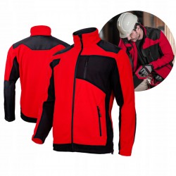 BLUZA ROBOCZA WZMOCNIONA POLAR CZERWONY CIEPŁY 290G/M2 LAHTI PR 4011503 L