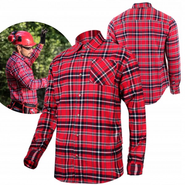 KOSZULA FLANELOWA ROBOCZA BAWEŁNA W KRATĘ CE LAHTI PRO L4180304 r. XL