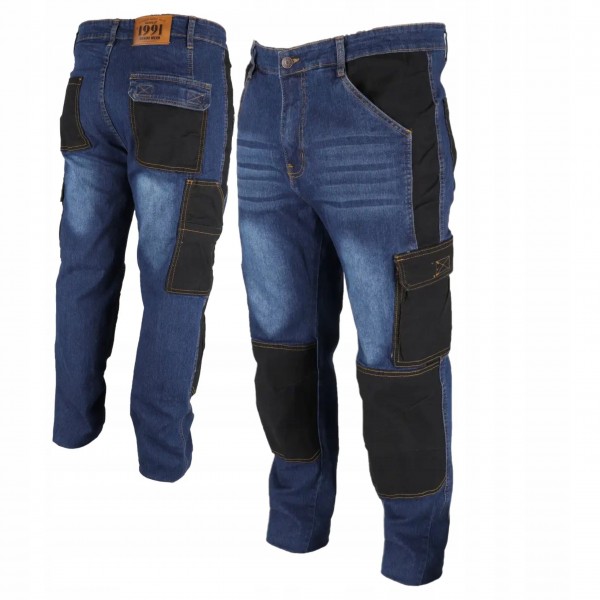 DEDRA SPODNIE JEANS DŻINSY ROBOCZE DENIM WZMOCNIONE DO PASA BH45SP ROZ. XXL DEDRA SPODNIE JEANS DŻINSY ROBOCZE DENIM WZMOCNIONE DO PASA BH45SP ROZ. XXL