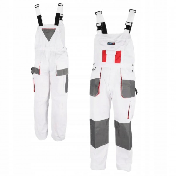 DEDRA SPODNIE OCHRONNE OGRODNICZKI ROBOCZE BIAŁE 190G/M2 BH4SO ROZ. XXL/58 DEDRA SPODNIE OCHRONNE OGRODNICZKI ROBOCZE BIAŁE 190G/M2 BH4SO ROZ. XXL/58