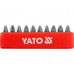 YATO ZESTAW KOŃCÓWEK PROFESJONALNYCH ŚRUBOKRĘTOWYCH 25MM 10SZTUK YT-0475