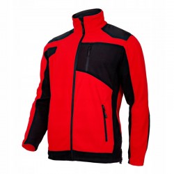 BLUZA ROBOCZA WZMOCNIONA POLAR CZERWONY CIEPŁY 290G/M2 LAHTI PR 4011503 L