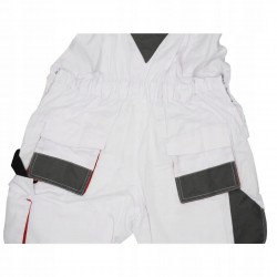 DEDRA SPODNIE OCHRONNE OGRODNICZKI ROBOCZE BIAŁE 190G/M2 BH4SO ROZ. XXL/58