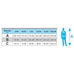 DEDRA SPODNIE OCHRONNE OGRODNICZKI ROBOCZE BIAŁE 190G/M2 BH4SO ROZ. XXL/58
