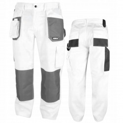 DEDRA SPODNIE OCHRONNE WHITE LINE ROBOCZE 190G/M2 DO PASA BH4SP ROZ. XL/56