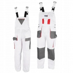 DEDRA SPODNIE OCHRONNE OGRODNICZKI ROBOCZE BIAŁE 190G/M2 BH4SO ROZ. XXL/58