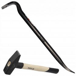 YATO UNIWERSALNY MŁOTEK ŚLUSARSKI 1KG +ŁOM ŁAPKA STAL MANG 65MN 750x30x17mm