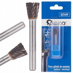 GEKO FREZ PILNIK DO METALU Z WĘGLIKA WOLFRAMU 12X12MM 6MM STOŻEK ODWRÓCONY
