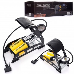 POMPKA NOŻNA Z MANOMETREM DO ROWERU DWA TŁOKI ROWEROWA 44 x 110 mm KD11824