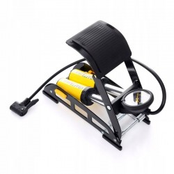 POMPKA NOŻNA Z MANOMETREM DO ROWERU DWA TŁOKI ROWEROWA 44 x 110 mm KD11824