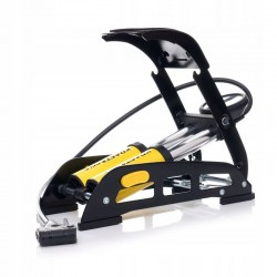POMPKA NOŻNA Z MANOMETREM DO ROWERU DWA TŁOKI ROWEROWA 44 x 110 mm KD11824