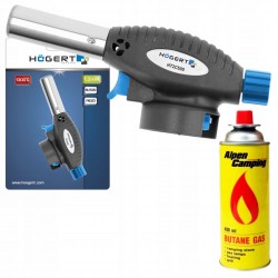 HOEGERT PALNIK GAZOWY LUTOWNICA PIEZO HT2C500 + KARTUSZ GAZ