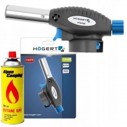HOEGERT PALNIK GAZOWY LUTOWNICA PIEZO HT2C500 + KARTUSZ GAZ