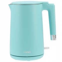 LUND CZAJNIK ELEKTRYCZNY LUND 2200W 1,5L TURKUSOWY PODWÓJNE ŚCIANKI 68208