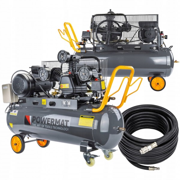 POWERMAT KOMPRESOR OLEJOWY 4KM 100L 650L/MIN 8BAR +WĄŻ 15M PM-KO-100T-400V POWERMAT KOMPRESOR OLEJOWY 4KM 100L 650L/MIN 8BAR +WĄŻ 15M PM-KO-100T-400V