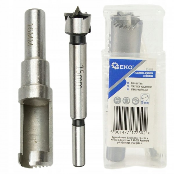 GEKO ZESTAW FLEKOWNIK SĘKOWNIK 15MM FREZ DO DREWNA OTWORNICA G38122 GEKO ZESTAW FLEKOWNIK SĘKOWNIK 15MM FREZ DO DREWNA OTWORNICA G38122