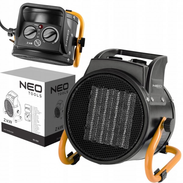 NEO NAGRZEWNICA ELEKTRYCZNA CERAMICZNA PTC 2KW TERMOSTAT REGUL. MOCY 90-062 NEO NAGRZEWNICA ELEKTRYCZNA CERAMICZNA PTC 2KW TERMOSTAT REGUL. MOCY 90-062
