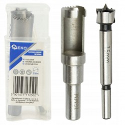 GEKO ZESTAW FLEKOWNIK SĘKOWNIK 15MM FREZ DO DREWNA OTWORNICA G38122